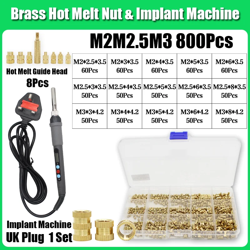 Einsätze TS100 Lötkolbenspitze Messing Heat Set Einsatzmutter Gewinde Hot Melt Guide Head 3D-Druck Einbettung Kupfermutter Einsetzen – Detail 17