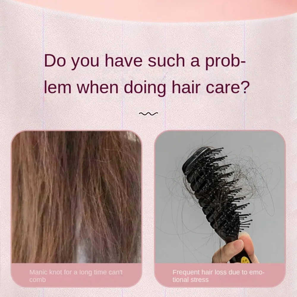 Dual Use Paddle Brush Comfortable Handle Fluffy Hair Air Cushion Hair Brush Anti-Static Salon Sparerib Fluffy Air Bag Comb