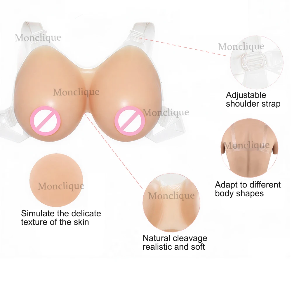 Realistic Silicone Fake Breasts Tits Sexy Artificial Fake Chest Soft Breast Enhancement Pad for Drag Queen Cosplay Transgender