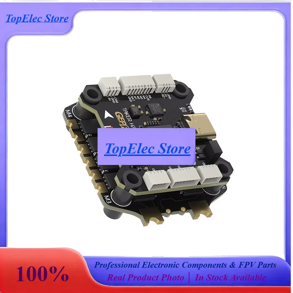 TopessGEPRC TAKER H743 BT 32Bit 65A 4IN1 ESC Stack Dual Gyro Barometer Flight Data Analyze Record For MOZ7 V2 Racing Drone