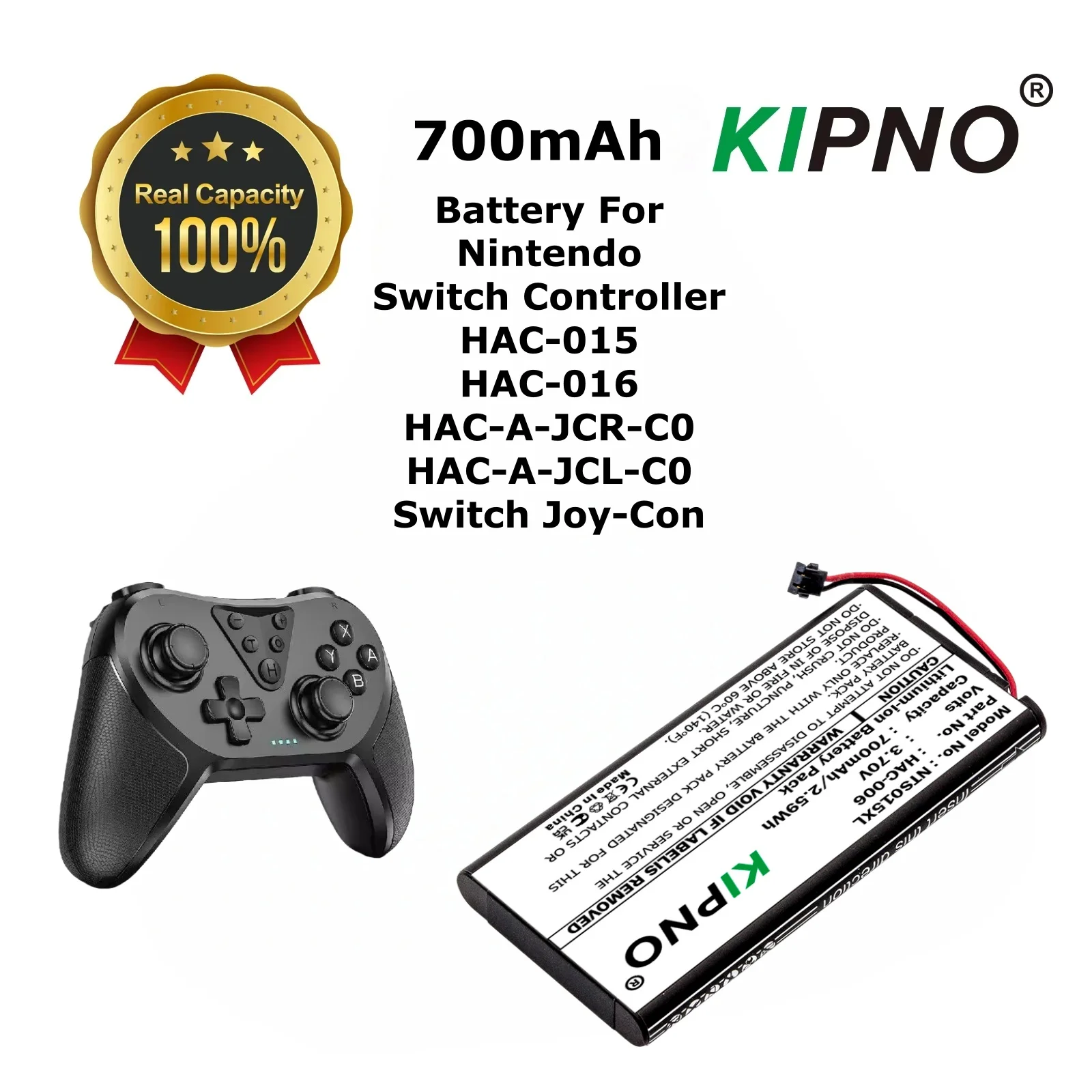 

KIPNO 700mAh Battery HAC-006 HAC-BPJPA-C0 For Nintendo Switch Controller HAC-015 HAC-016 HAC-A-JCR-C0 HAC-A-JCL-C0 Switch