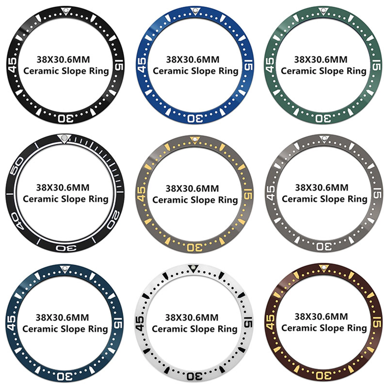 38mm Ceramic Bezel Insert Watch Modification Ring