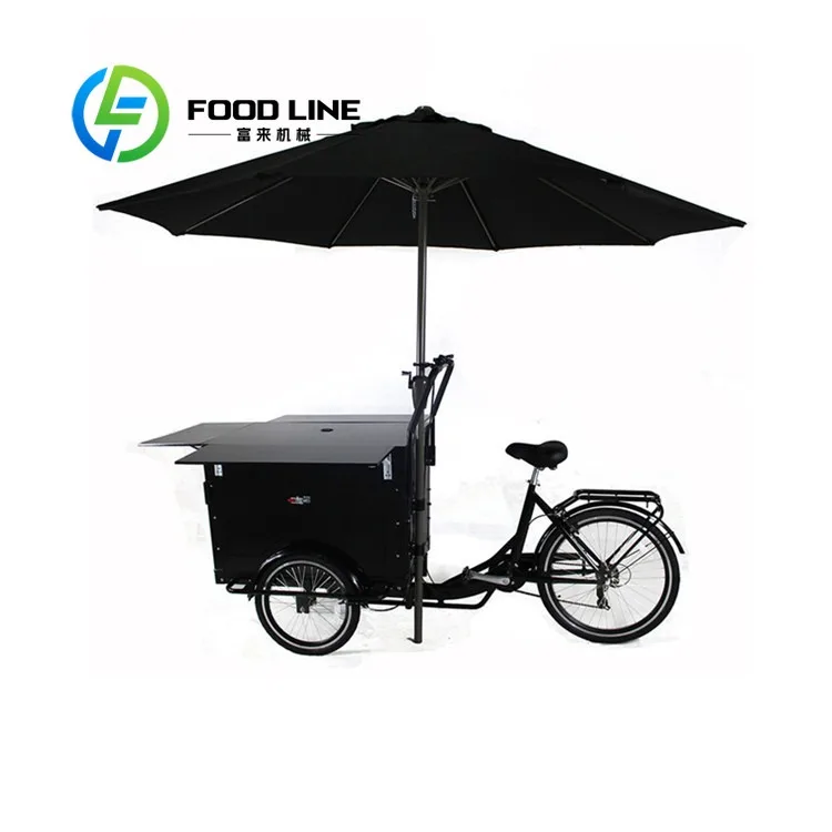 Outdoor Street Mobile Ice Cream Bike With Freezer Customized Electric Refrigerator Catering Tricycle Food Bicycle