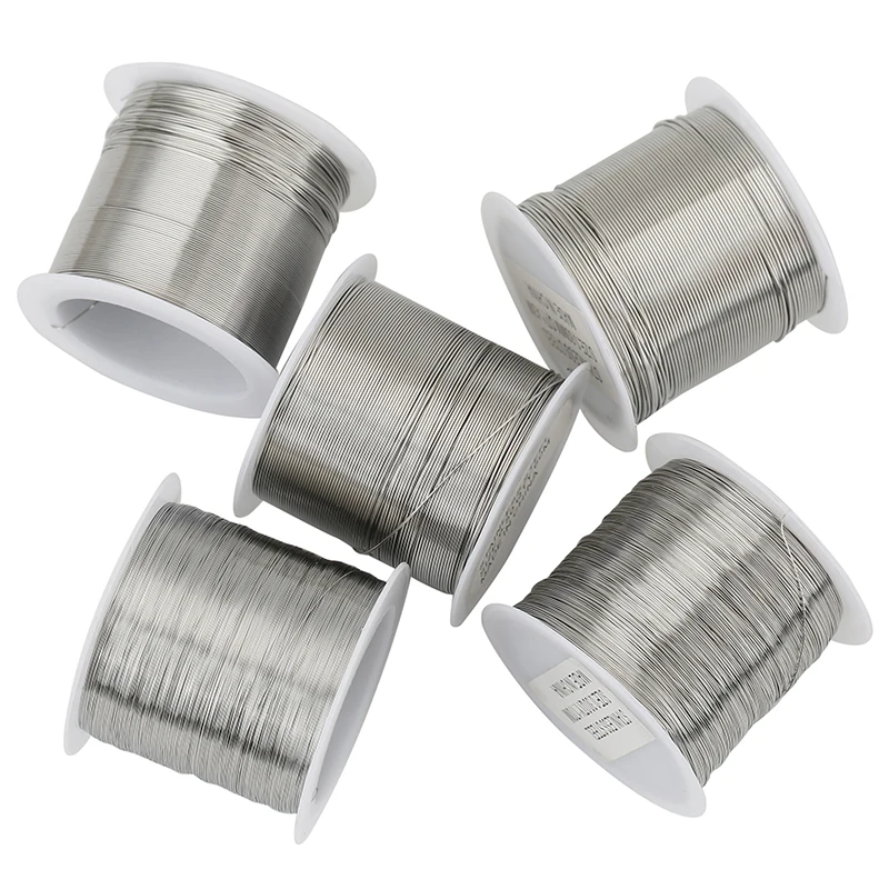 1 لفة الفولاذ المقاوم للصدأ الديكور سلك خط الموضوع حبل قوي قطر 0.2 0.3 0.4 0.5 0.6 مللي متر سوار سلسلة DIY بها بنفسك صنع المجوهرات