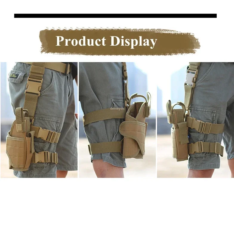 Universal Drop Leg Gun Holster Right Handed Tactical Thigh Pistol Bag Pouch Legs Harness for All Handguns