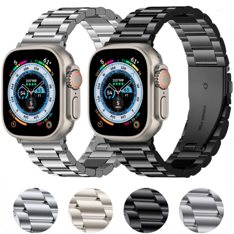 Metalowy pasek do Apple Watch Ultra 49 mm Seria 10 42 mm 46 mm 9 8 7 45 mm 41 mm Bransoleta ze stali nierdzewnej Pasek iWatch 6 5 SE 44 mm 40 mm