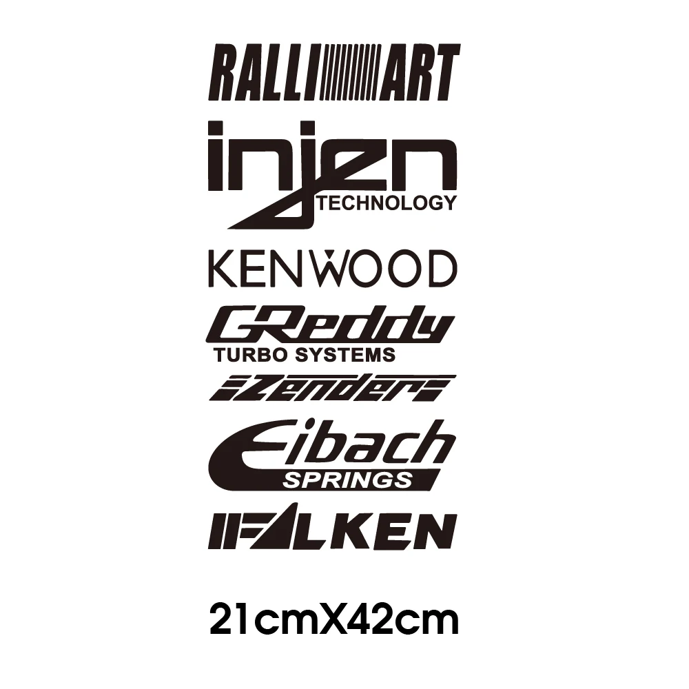 Brand sponsors Vinyl Sticker For Car Body Decor Decal Turbo sponsors Auto Stickers