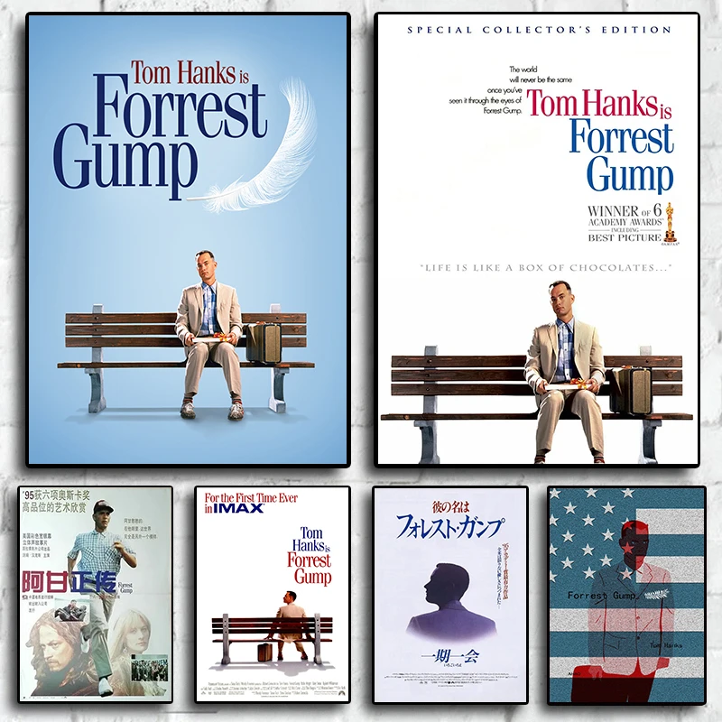 Classic Hot Movie Forrest Gump Art Home Wall Decoration Quality Canvas Poster Aesthetics Living Bar Cafe Posters Wall Picture