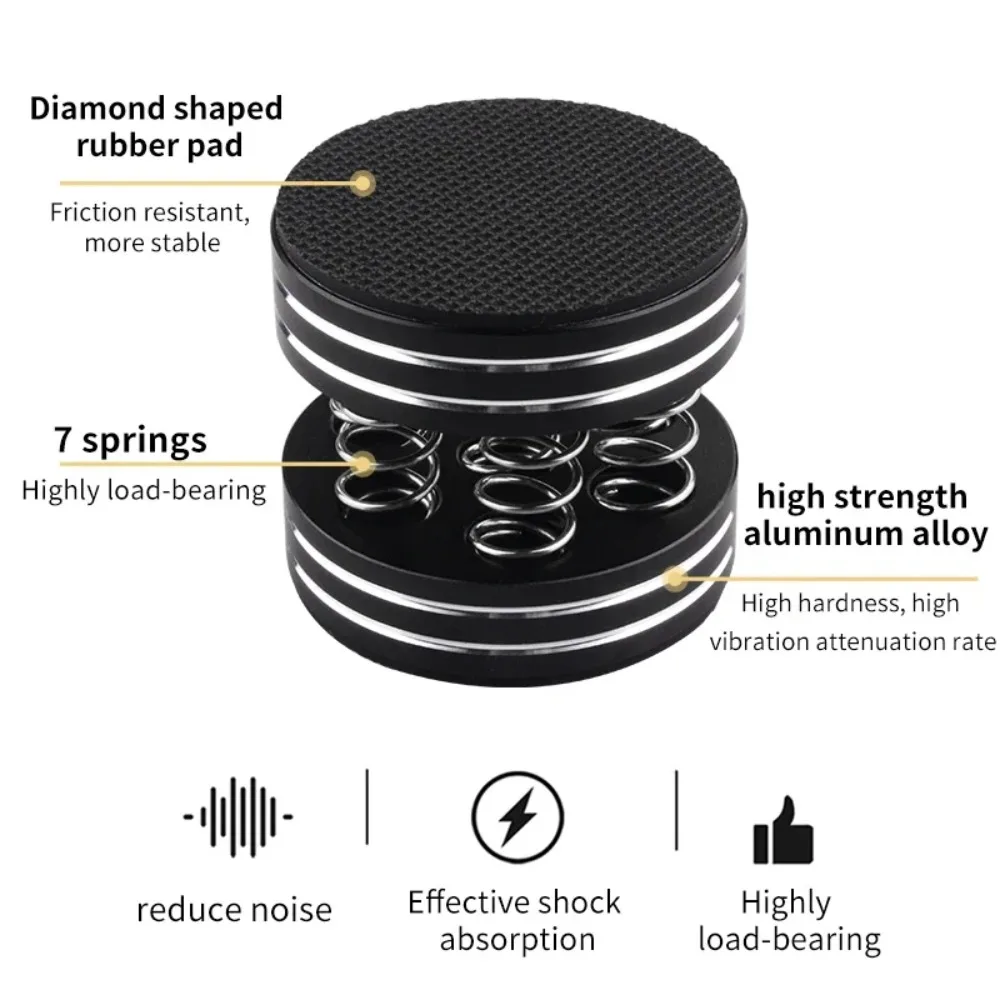 4Pcs Aluminum Alloy Spring Damping Feet HIFI Audio Vibration Isolation Pad For Amplifier CD Turntable Bookshelf Floor Speaker