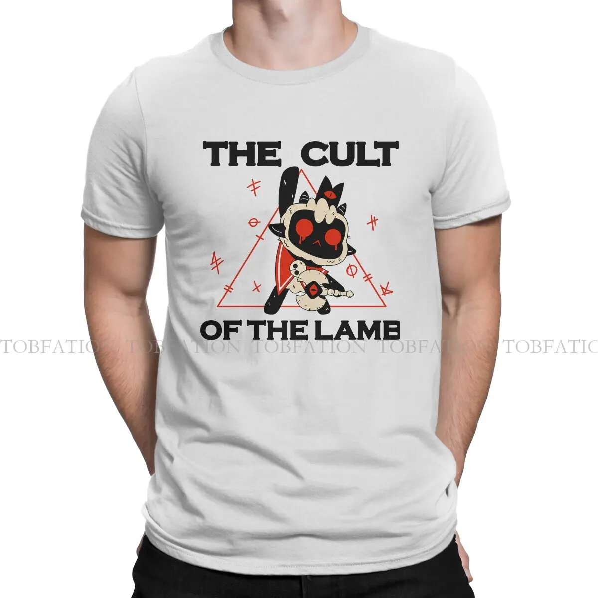 Cult of The Lamb Goat Game The C.ult X 100% Cotton T Shirt Harajuku Gothic Men's Tee Shirt O-Neck Short Sleeve