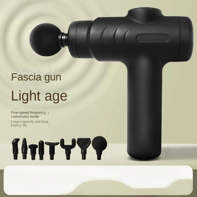 

Professional Cordless Massage Gun 5 Speed Levels for Deep Tissue Relief with 8 Replaceable Heads Body Muscle Massagers Device