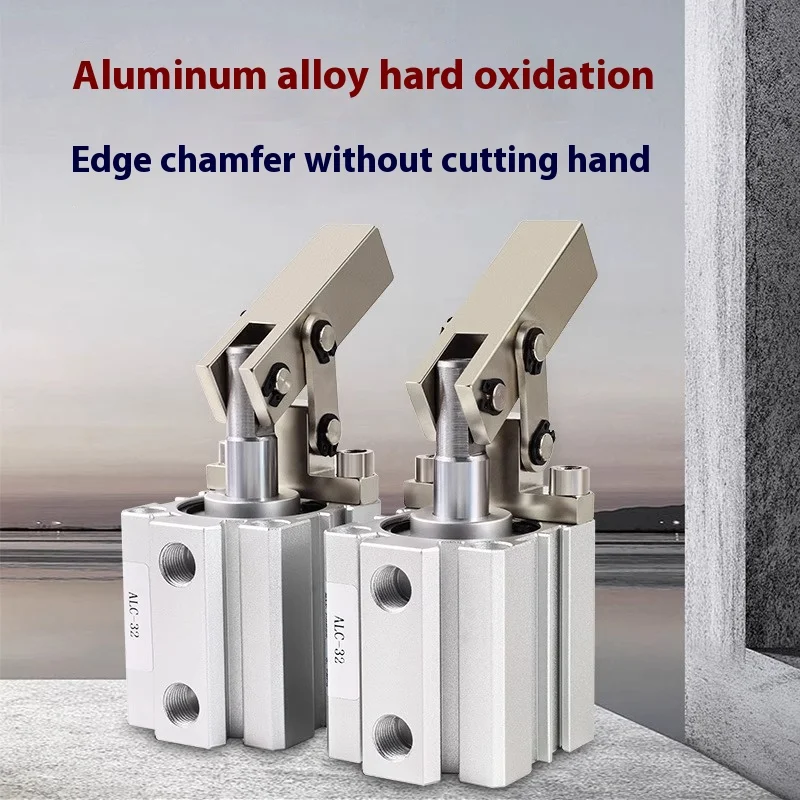 JGL Lever Cylinder Pneumatic Press Down 25/32/40/50/63 Double Plate Clamping Rocker Arm Clamp ALC