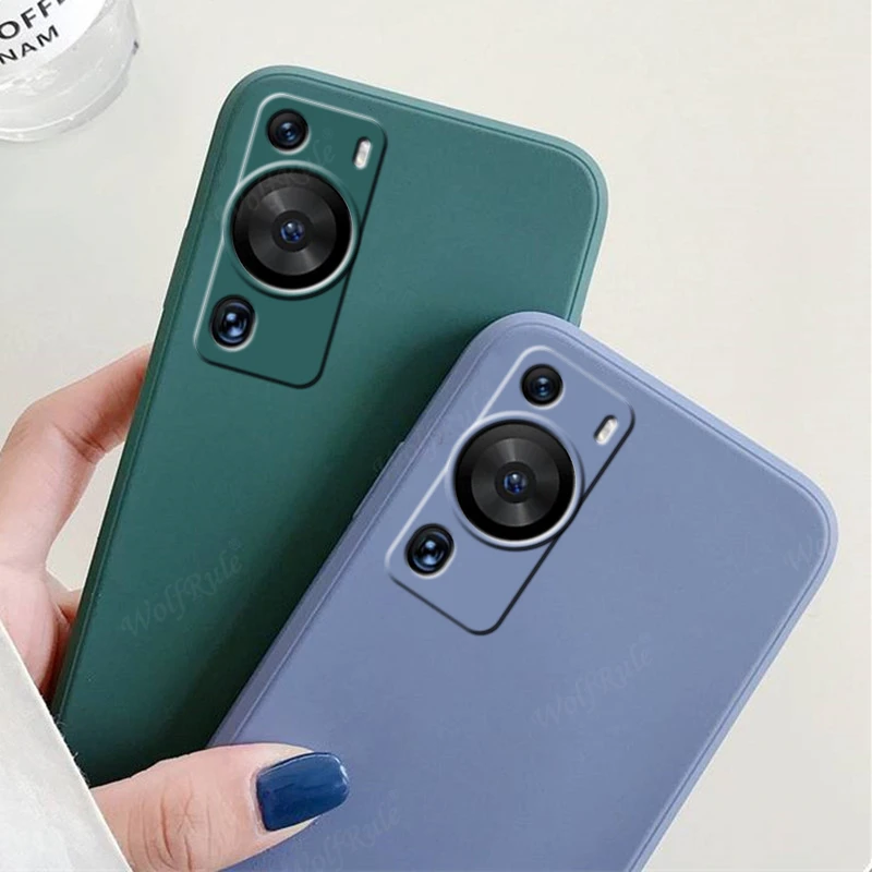 For Huawei P60 Pro Case Huawei P60 Pro Capas New Purple Bumper Shockproof Liquid Silicone TPU Soft Fundas Huawei P60 Pro P 60