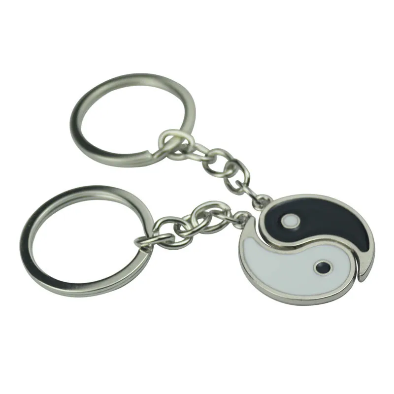 Paare passender Schlüsselanhänger Zubehör Geschenkartikel Yin Yang Charms Kette Großhandel gepaart Bff Schmuckhalter 2023 – Detail 5