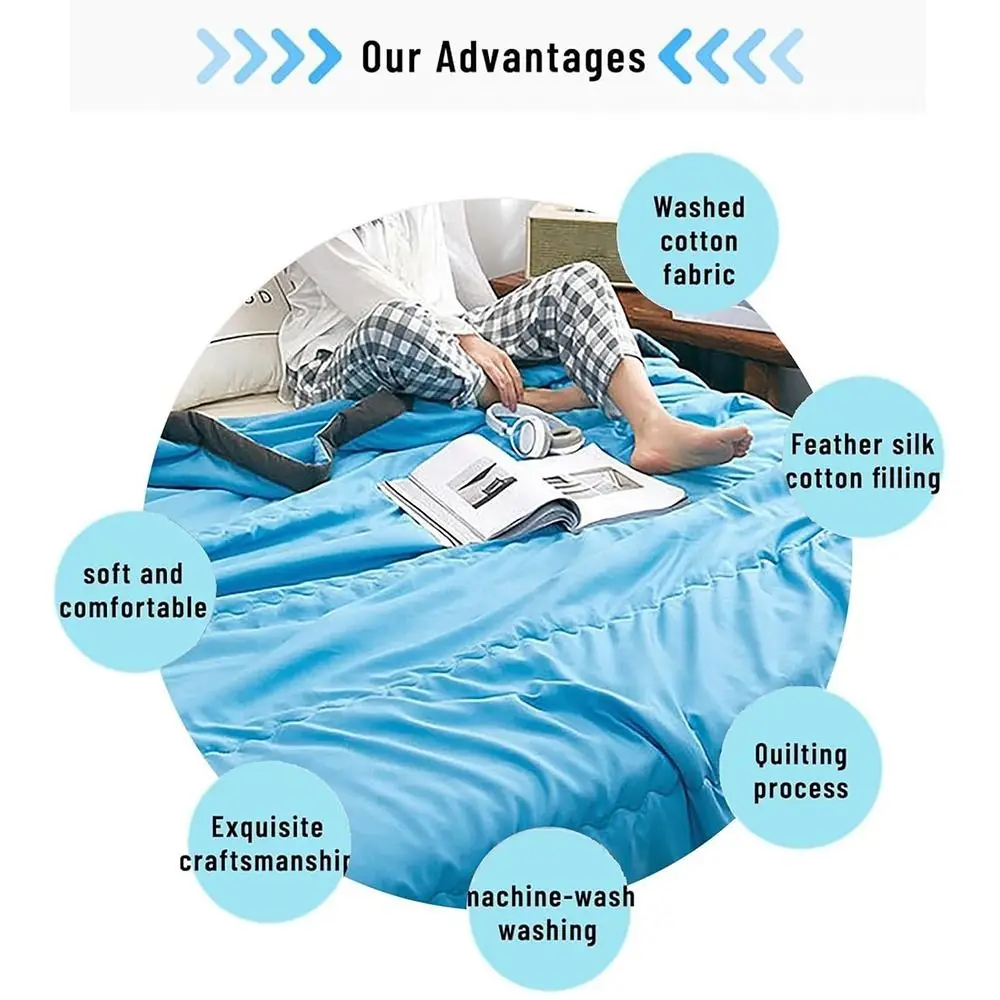New Double Sided Cooling Blanket Cold Effect Skin-Friendly Conditioning Quilt Spring Summer Solid Color Cooler Quilt