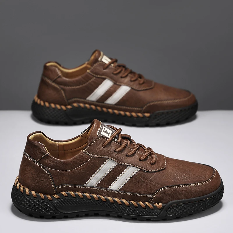 

Мужские летние дышащие спортивные черные кроссовки, мужские кожаные повседневные туфли ручной работы с мягкой подошвой, большие размеры 45-46