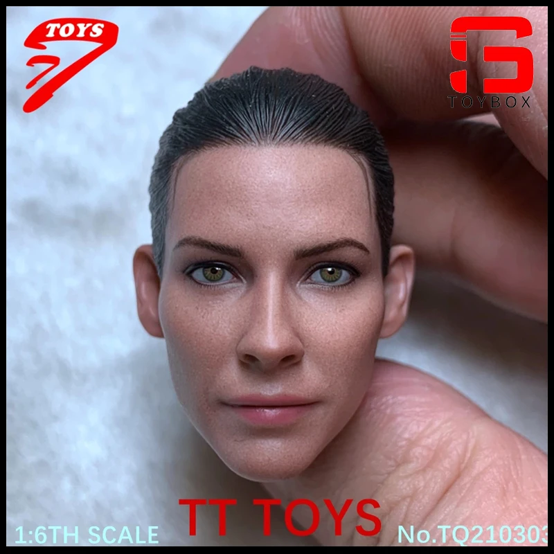 TTTOYS TQ210303 1/6 Evangeline Lilly Head Sculpt Carving Model Fit 12