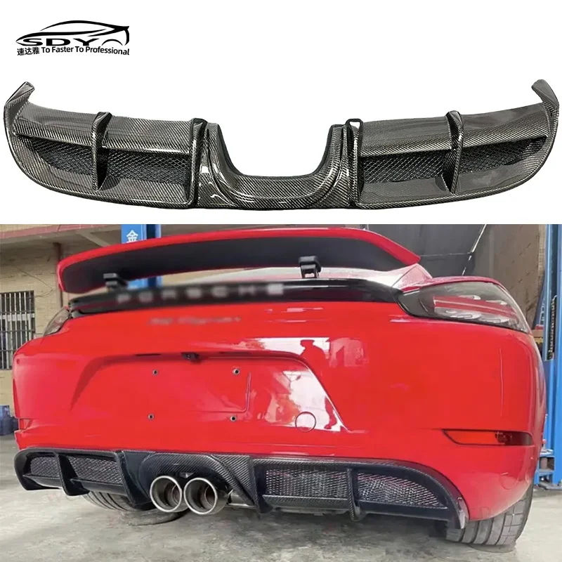 

Cayman Boxster G Style Carbon Fiber Rear Bumper Lip Rear Diffuser for 718 Cayman Boxster