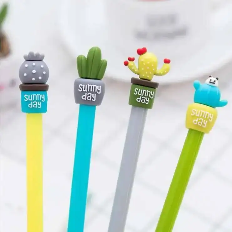 1-teiliges Lytwtw's Briefpapier, süßer Kawaii-Kaktus-Gelstift, Schule, Bürobedarf, kreativ, süß, hübsch, hübsche Griffe, lustig – Detail 13