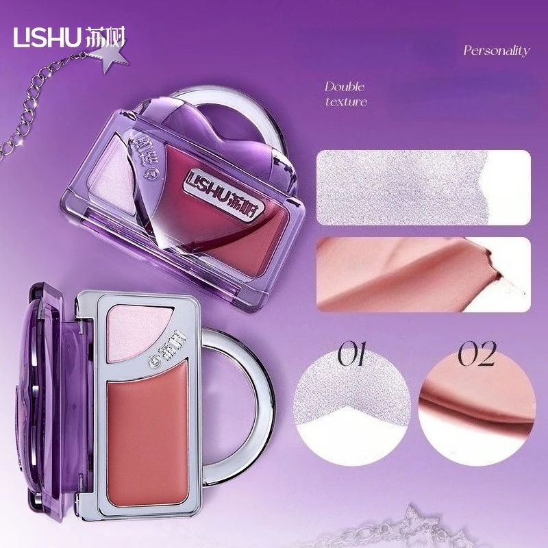 Lishu Cosmetics Dual-Purpose Multi-Use Cream Concealer Highlighter & Contour All-in-One Facial Blush Palette Long-lasting Makeup