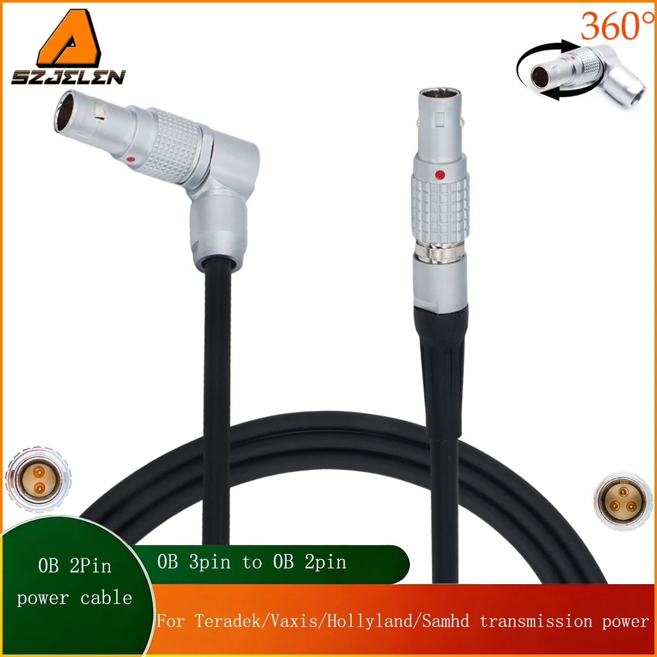 Hot Sale Power Cable Steadicam M2 0B 3Pin To 0B 2Pin For SmallHD/Teradek/Vaxis Image Transmission and Monitor