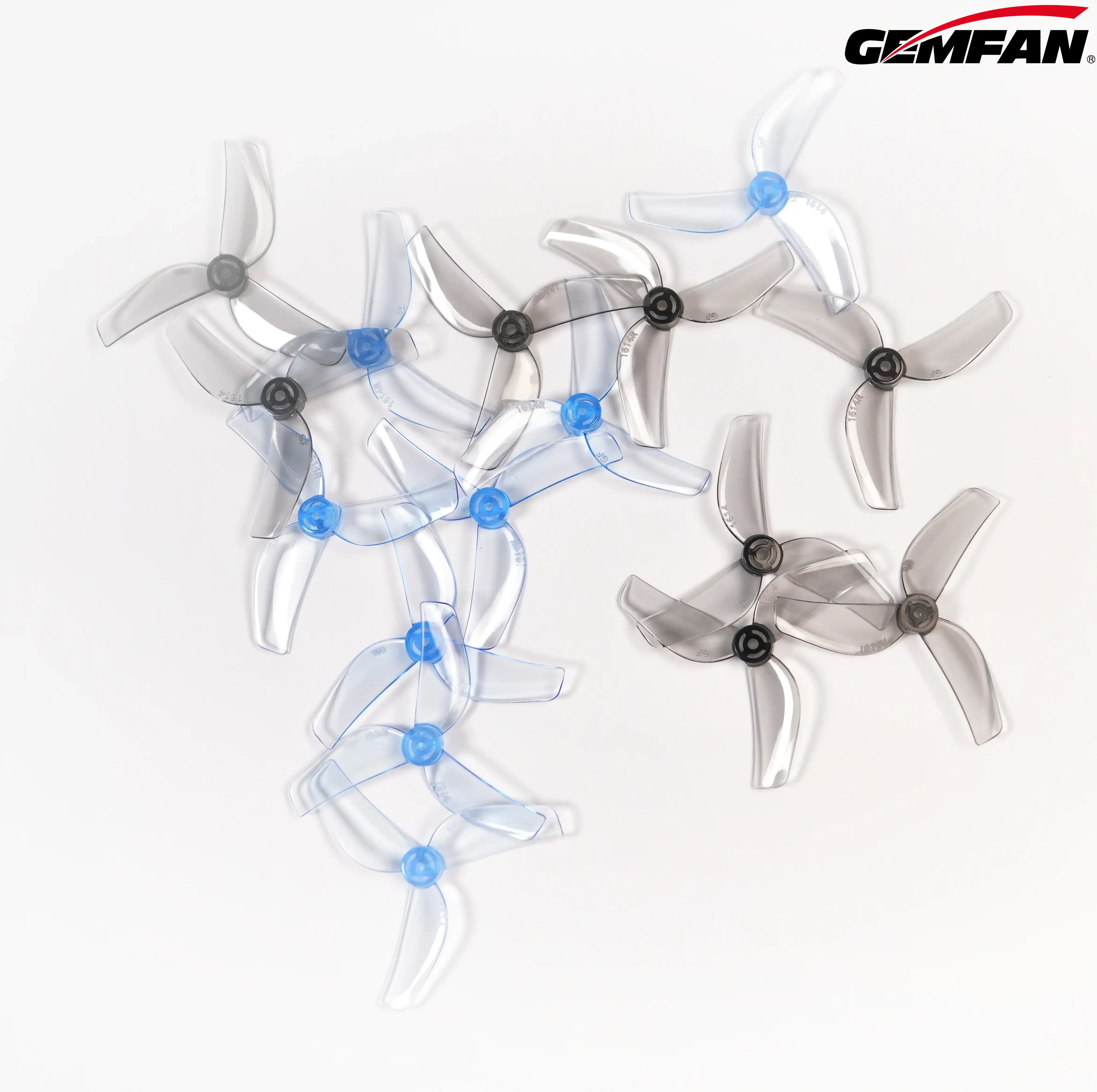 Gemfan 1614‑3 40mm 3‑Blade PC Propellers, 4CW+4CCW, 1.6inch Tiny Whoop Props for 0802 Motor Micro FPV Quad