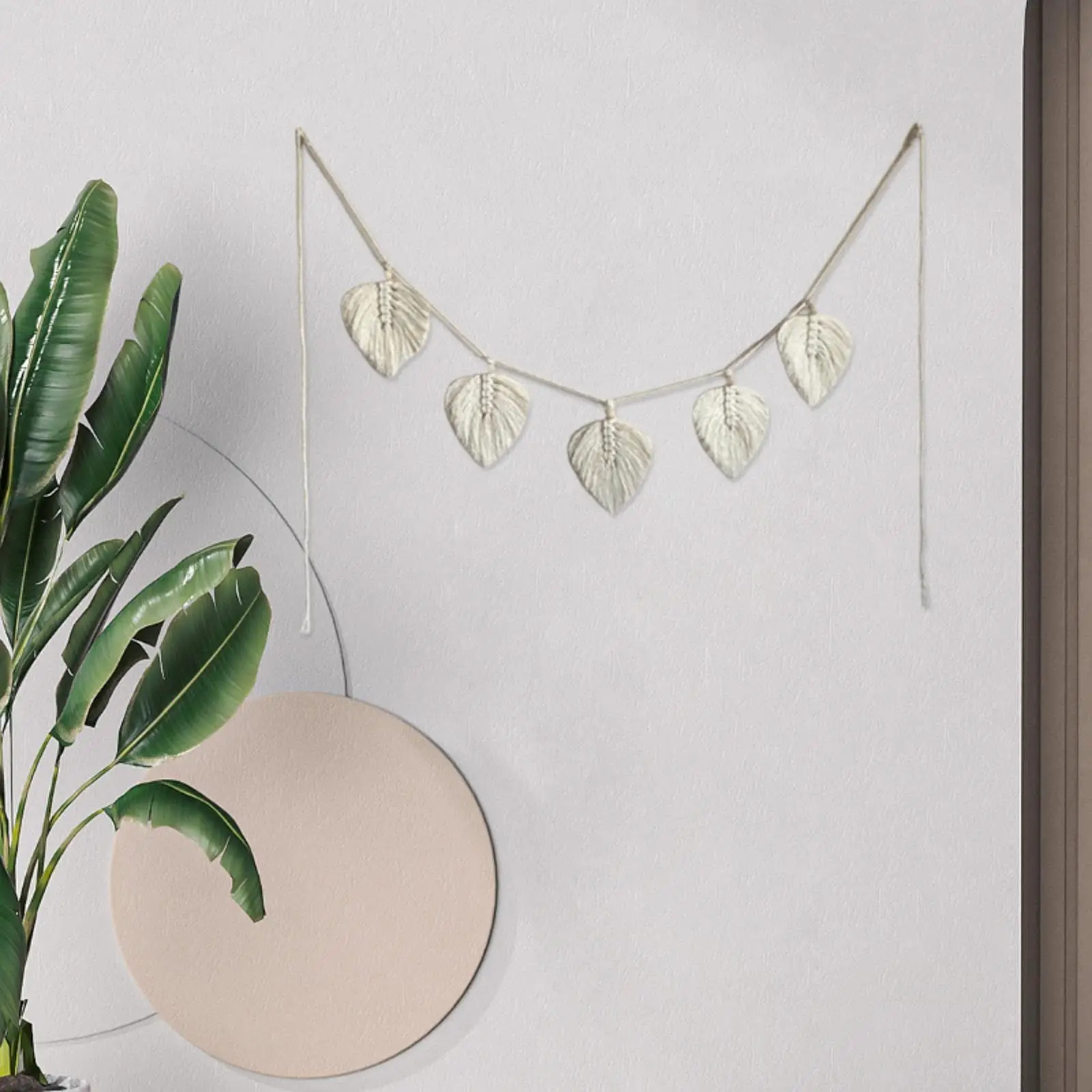 نسيج على الحائط من Macrame مصنوع يدويًا لحفلات أعياد الميلاد في الحمام #3