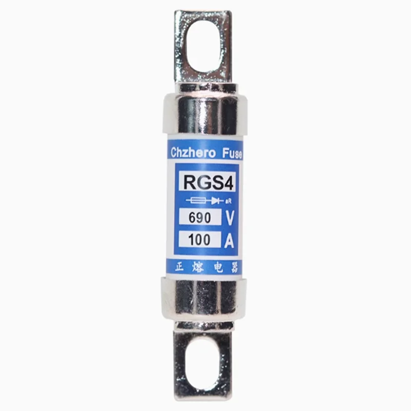 380/660/690/ 700/800/1000V RGS4  2A 63A  125A Electronic Circuit Overload Protection Ceramic Bolt Connected  Acting Fuse Link