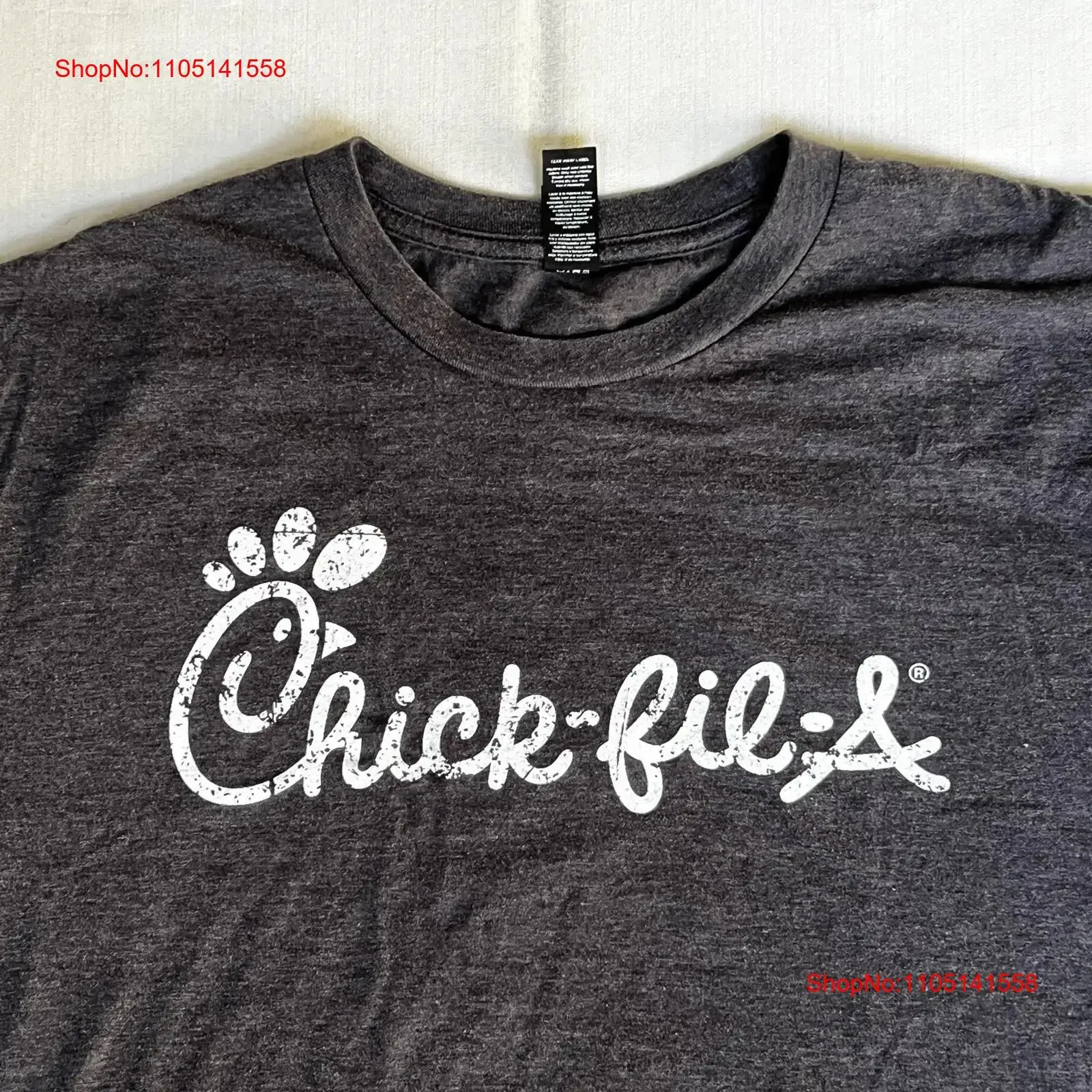Chick Fil A T Shirt XL Gray Uniform Employee Chicken Sandwich Waffle Fries 2959 vintage Washed Comfortable