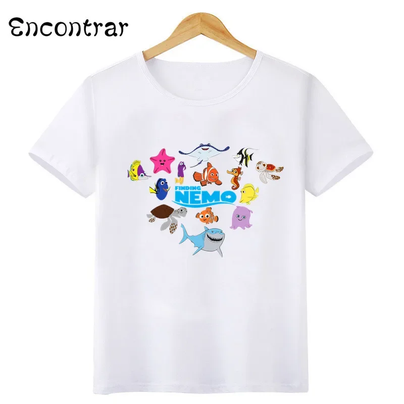 Disney Kids T-shirt Finding Nemo Dory Print Cartoon Girls Clothes Baby Boys Short Sleeve T shirt Funny Children clothing,HKP5495