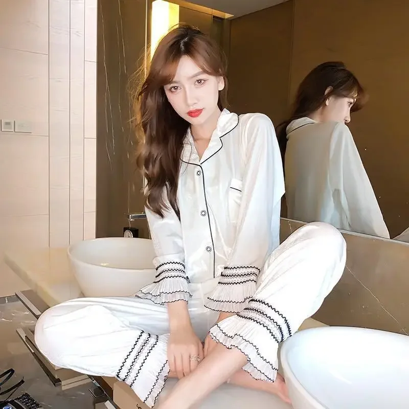 Canary velvet Pajamas female Fall winter Long-sleeved two-piece set women Spring autumn leisure home wear Can be worn outside