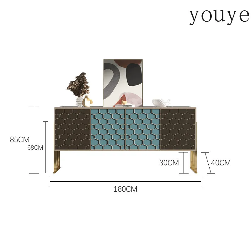 Light luxury entrance cabinet, living room against the wall storage cabinet, modern simple and advanced dining side cabinet