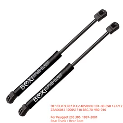 BOXI 2Pcs Rear Trunk Gas Spring Shock Lift Strut Support 873193 8731E2 For Peugeot 205 306 7A 7C N3 N 51987-2001 Lift Struts