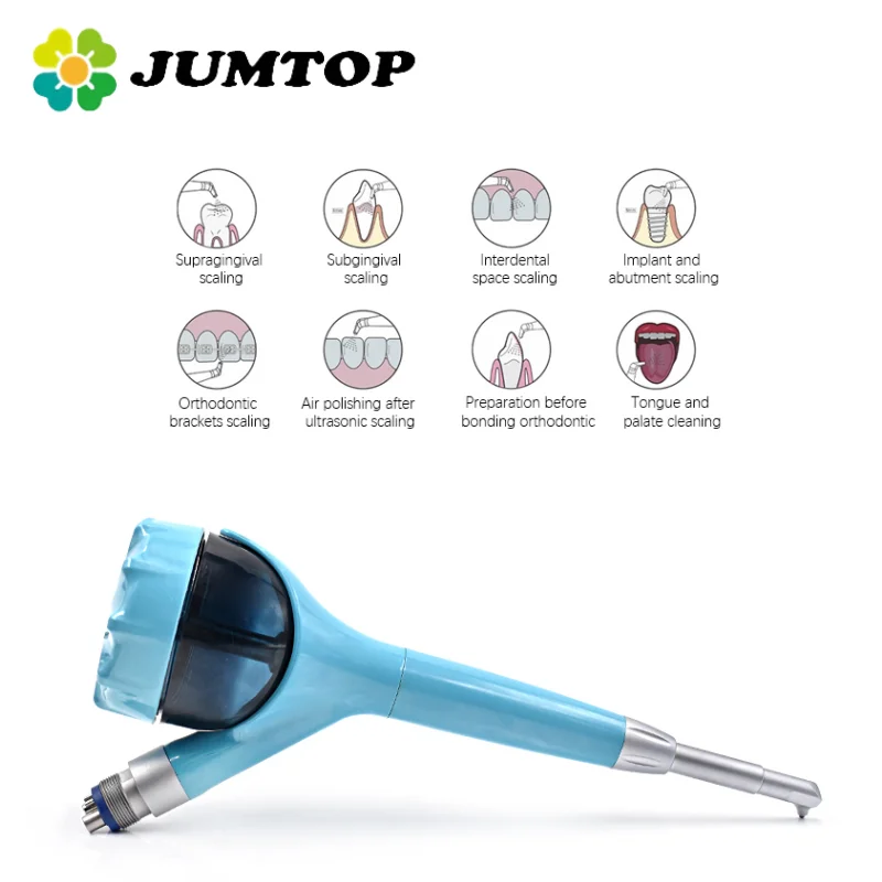 

JUMTOP Dental Air Prophy Unit Teeth Whitening Spray Polisher Air Water Spray Sandblasting Gun Teeth Polishing Equipment