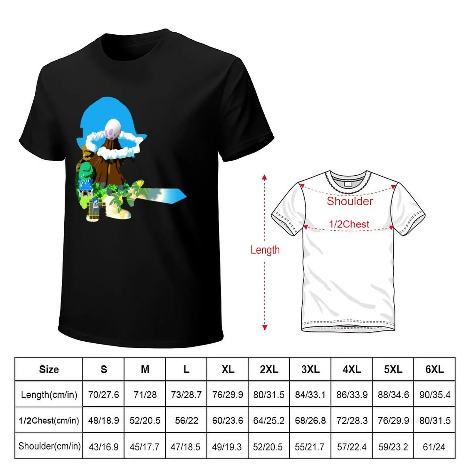 Koholint Island Link Vector T-Shirt Summer Print Short Sleeve Tee