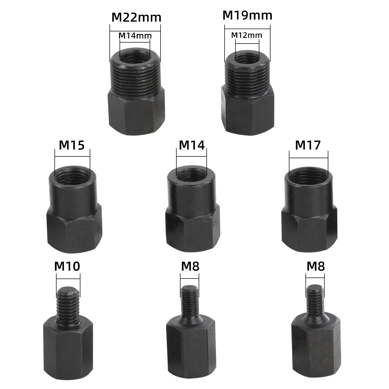 8Pcs Diesel Common Rail Injector Puller Kit, Slide Hammer Type Fuel Injector Extractor Removal Tools