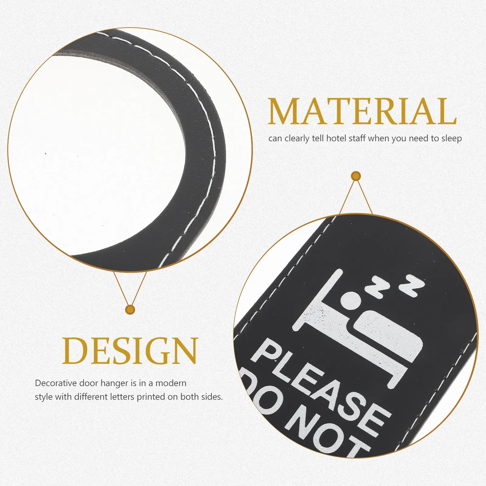 5Pcs Wear Resistant Door Hanger Sign Double Sided Do Not Disturb Please Clean Room Hotel Hanging Door Sign for Staff