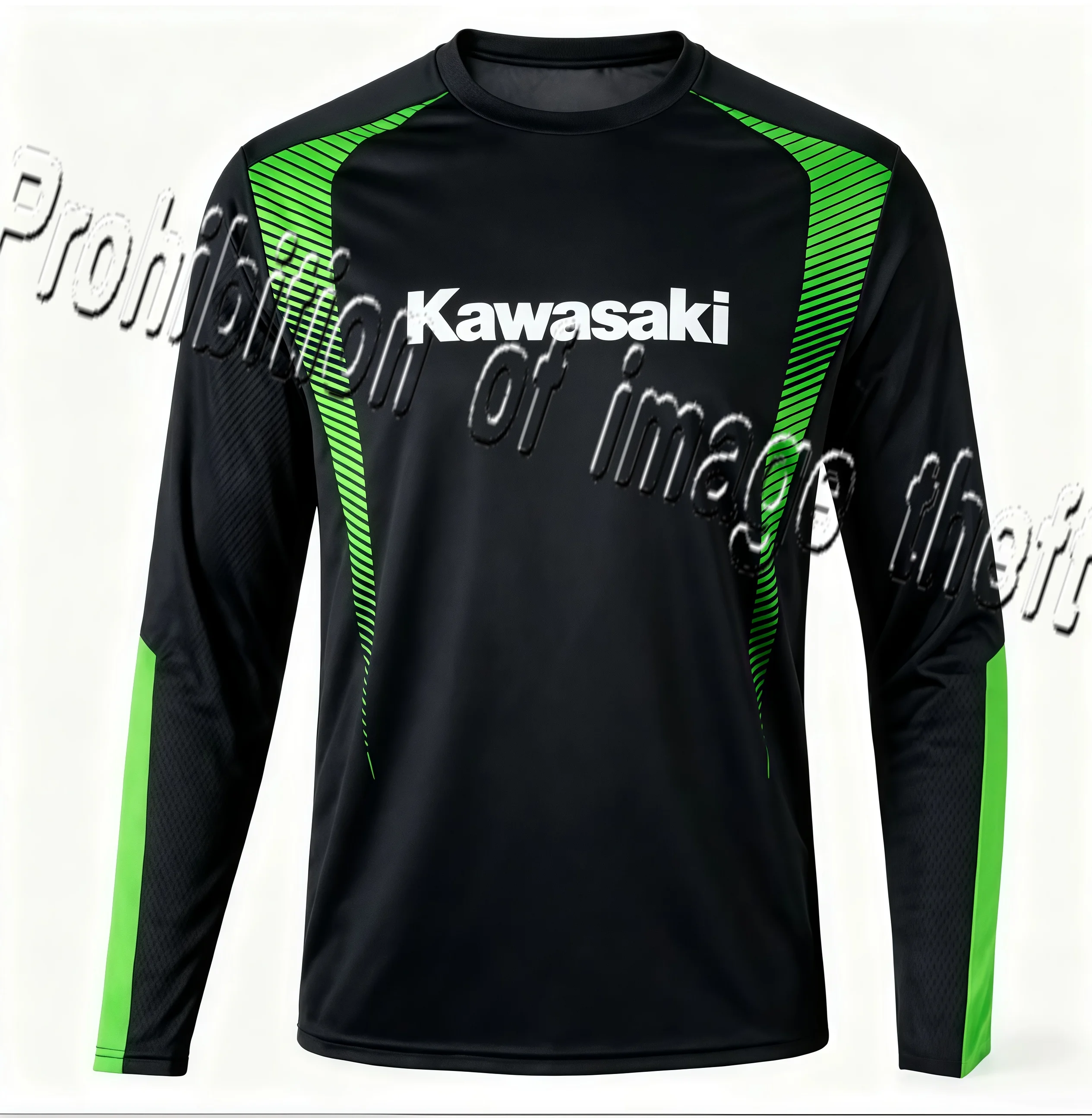 

Kawasaki Series Long Sleeved Shirts for Adults in Autumn Winter Long Sleeved Tops for Motorcycle Riding, Ball Sports and Sports