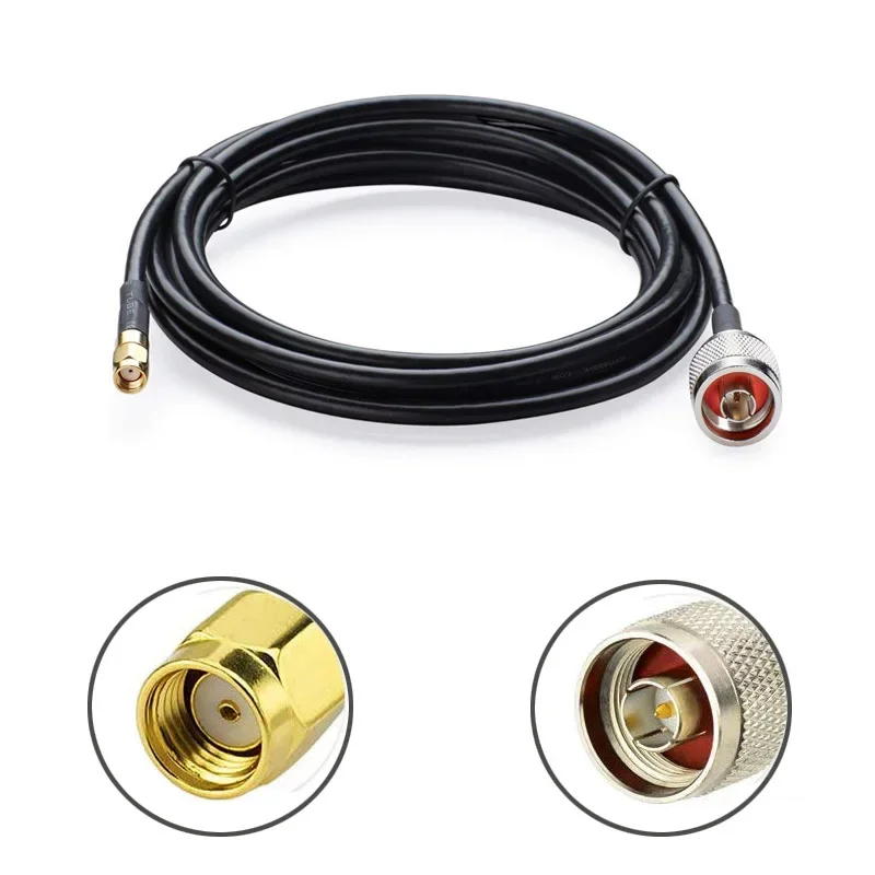 5PCS RF cable N to SMA male connection cable NJ-RP SMAJ RG58 lossless signal SMA RF cable