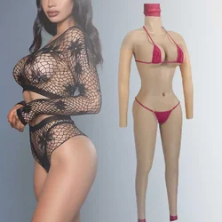 Silicone Bodysuit With Big Breast Forms Fack Vagina Huge Boobs For Man Transgender Crossdresser Drag Queen Cosplay