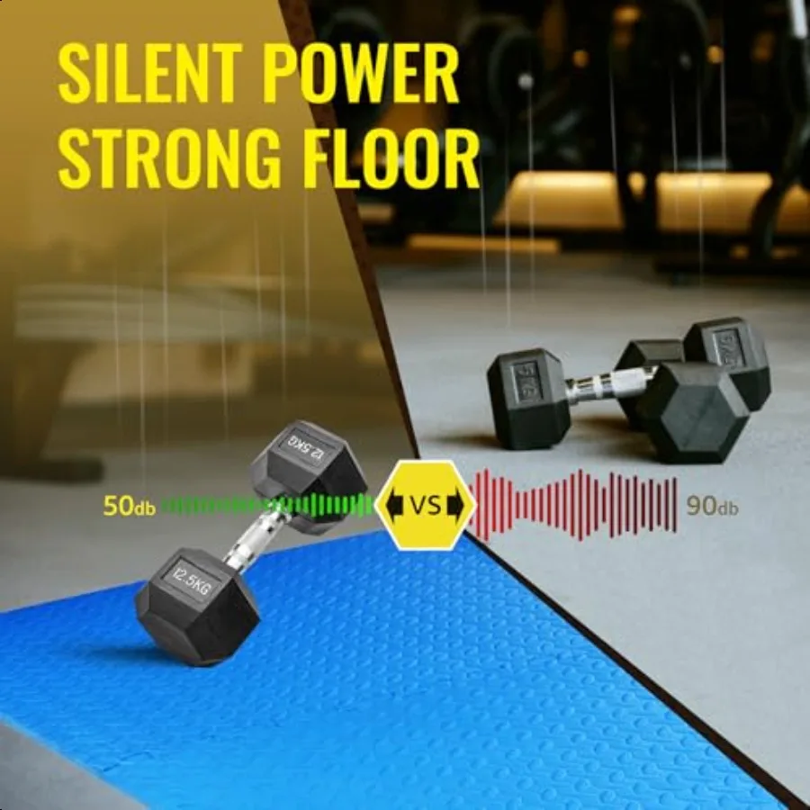 6Tile Puzzle Exercise Mat with EVA Foam Mat Interlocking Floor Tiles for Home Gym Mats Flooring for Garage Padding for Exercise