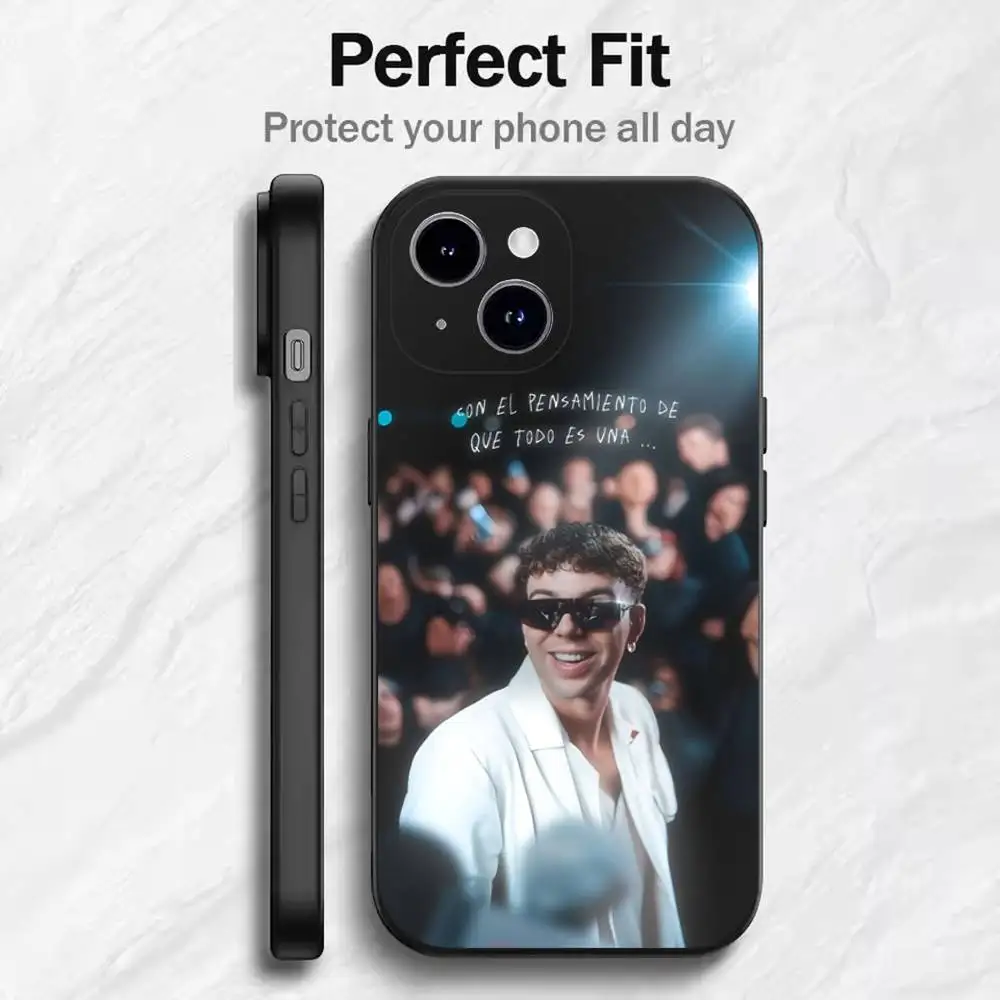 حافظة لهاتف آيفون مغني الراب Q-Quevedo لهاتف 17 16 15 14 13 12 11 Mini XS XR X 6S 6 Pro Max Plus غطاء ناعم أسود