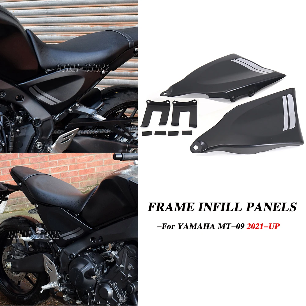 

New ABS plastic Motorcycle Side Panels Cover Fairing Cowl Plate Cover Black For Yamaha MT09 MT-09 MT 09 mt09 2021 2022