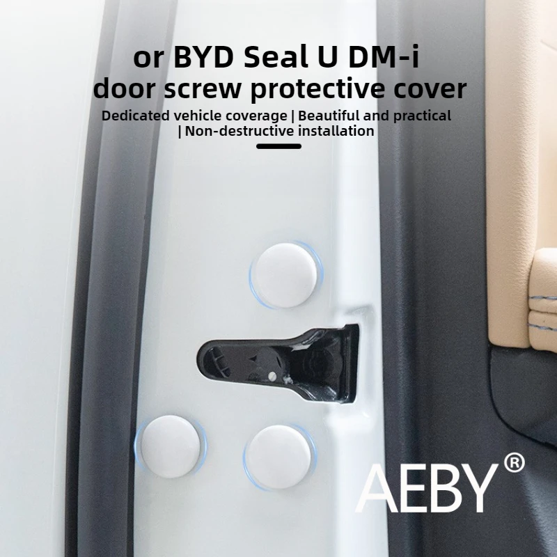 

AEBY For BYD Seal U DM-i 2020-2025 Door Screw Cover Cap, Trim Clip Protector, Anti-Dust Scratch Proof Decoration Accessories