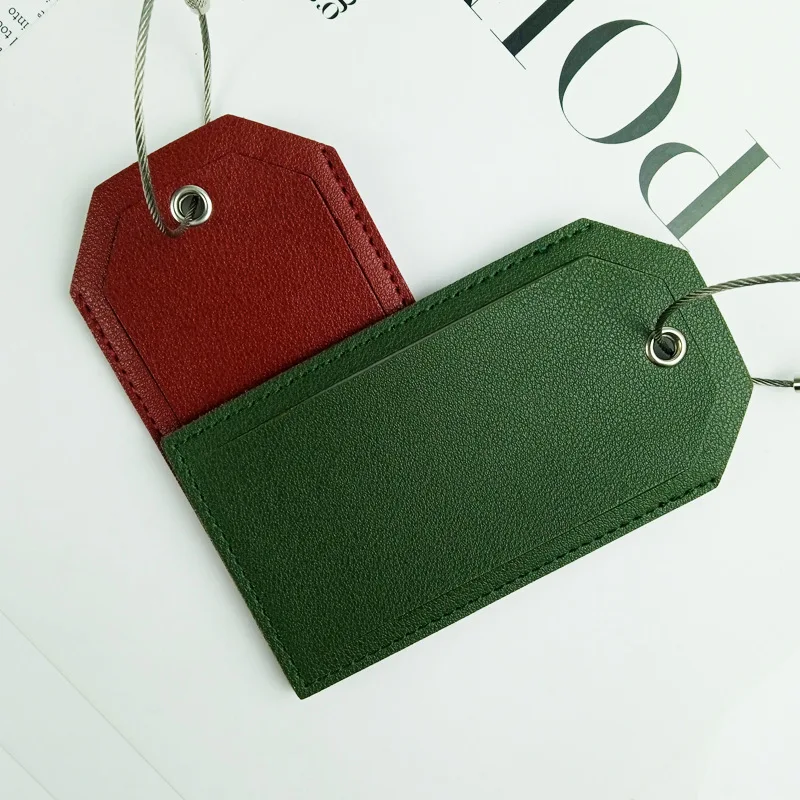 علامة أمتعة مخصصة من جلد البولي يوريثان مع حلقة سلكية فولاذية - معرف حقيبة سفر مخصصة للسفر على الطائرة #3