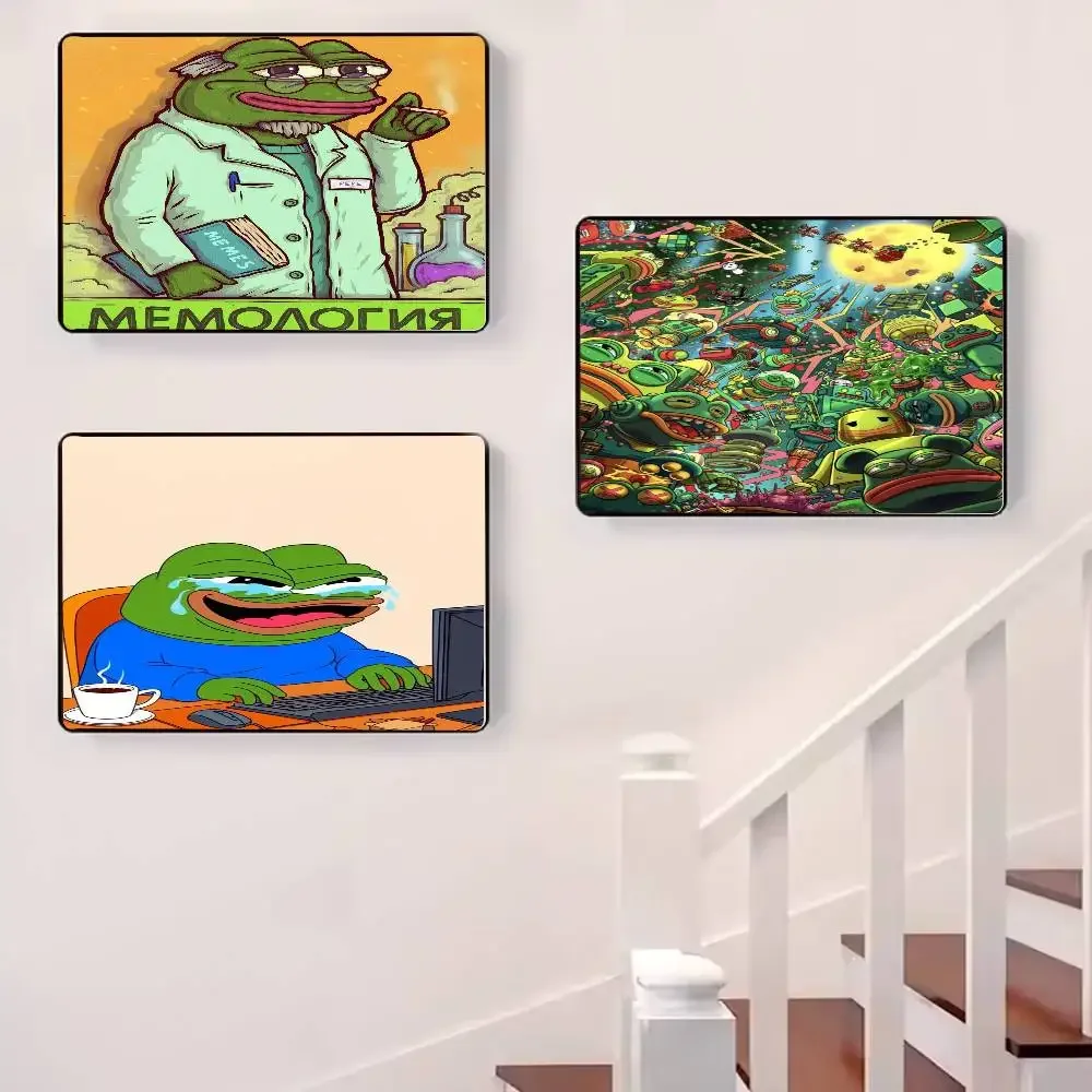 ملصق Pepe The Frog عالي الدقة ذاتي اللصق مقاوم للماء مثالي لتزيين غرفة المعيشة وغرفة النوم