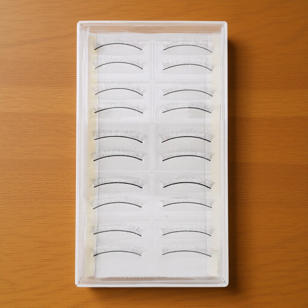 10 paires pratique fausse bande de cils pour les Extensions de cils formation imitant les cils naturels faux cils Mannequin tête greffage