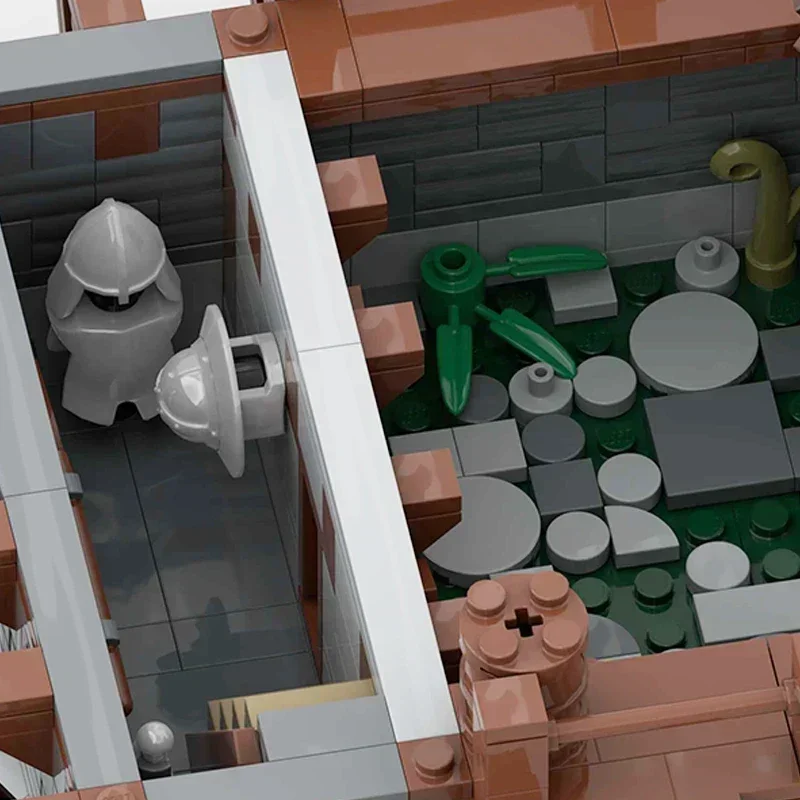 Klocki konstrukcyjne Średniowieczny Model Brama Cesarska Techniczne Klocki DIY Zestaw do Składania Zabawki Konstrukcyjne dla Dzieci Prezenty Świąteczne