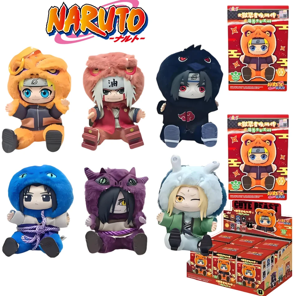 

In Stock High Quality Bandai Naruto Sit-in Party Konohagakure San'in Jiraiya Orochimaru Tsunade Cute Plush Blind Box Toys Gifts