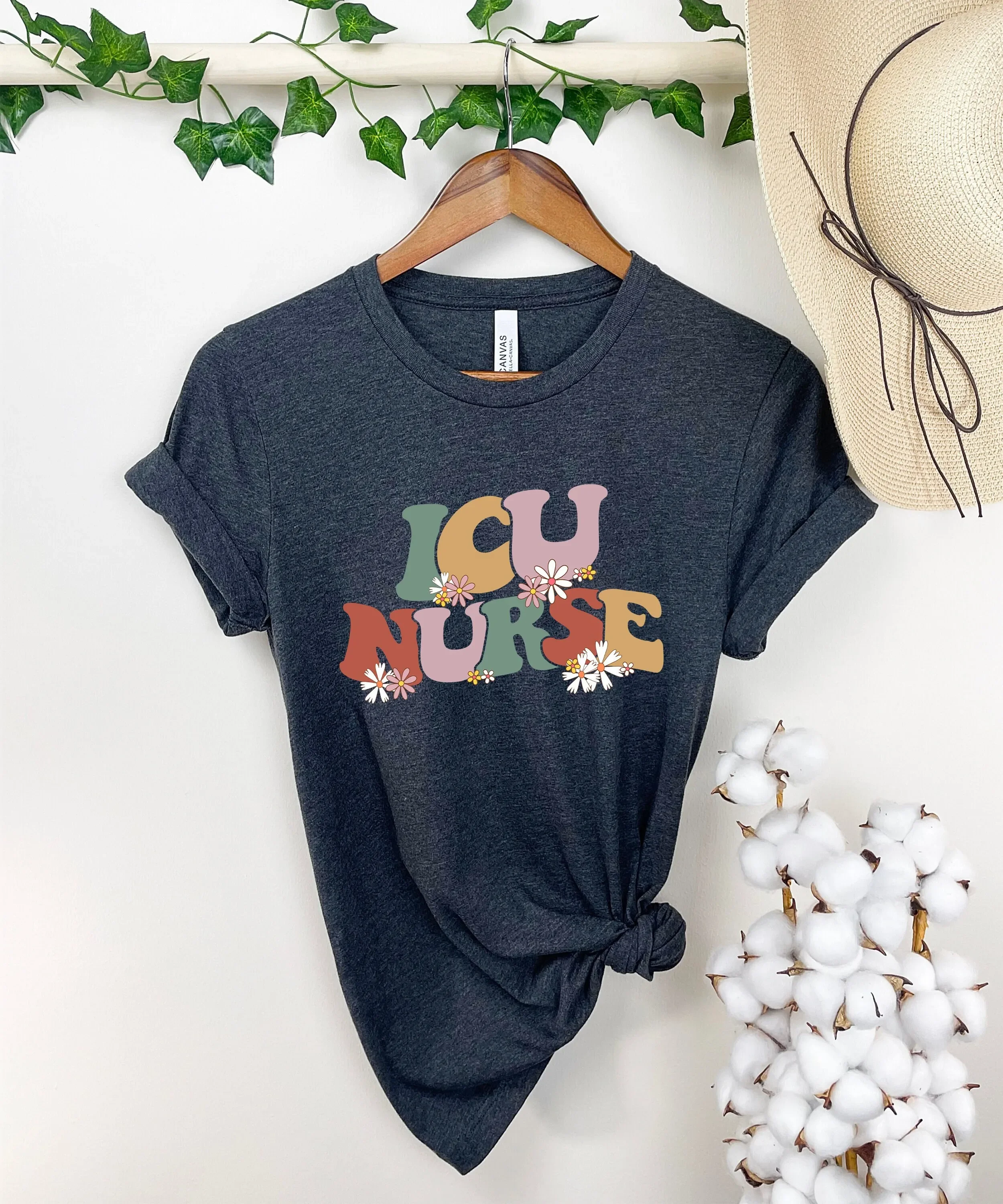 Icu Nurse T Shirt Intensive Care Crewneck New Grad For Male Critical